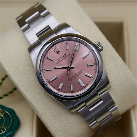 rolex pink roman dial oyster|unisex rolex oyster perpetual.